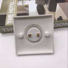 Concealed 86 lamp holder E27 lamp holder lamp holder series square lamp holder 86 square screw lamp holder lamp holder household industrial plastic flat lamp holder