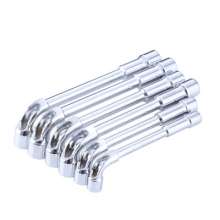 L-shaped milling wrench, external hexagon wrench, double-ended socket punch wrench, seven-shaped pipe wrench