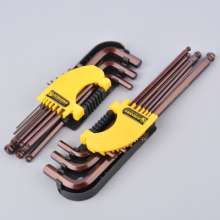 Factory direct sales Hexagon 9 piece set long and long ball head Hexagon wrench set Hexagon set wrench