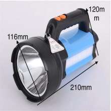 Rechargeable LED flashlight emergency outdoor searchlight. Lighting flashlight. Camping night fishing LDE glare portable light. Lighting USB