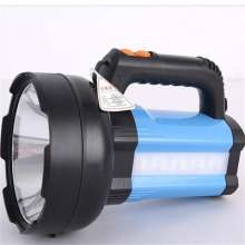 Rechargeable LED flashlight emergency outdoor searchlight. Lighting flashlight. Camping night fishing LDE glare portable light. Lighting USB