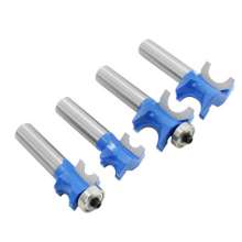 Woodworking milling cutter 1/2 shank cutter head bearing positive semicircular cutter engraving machine cutter head wooden stick milling cutter arc cutter flower cutter ball milling cutter carving