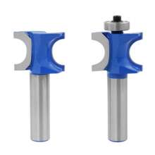Woodworking milling cutter 1/2 shank cutter head bearing positive semicircular cutter engraving machine cutter head wooden stick milling cutter arc cutter flower cutter ball milling cutter carving