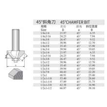 Woodworking milling cutter 45° bevel cutter Woodworking cutter head Slotted trimming cutter Engraving machine cutter head 45 degree bevel cutter Chamfering cutter Woodworking cutter