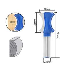 Woodworking milling cutter 1/2 handle handrail cutter Woodworking trimming cutter Tenoning cutter bevel tooth panel cutter slotting carving tool Woodworking milling cutter