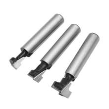 Woodworking milling cutter 8mm shank keyhole cutter T-shaped keyhole wood hanging wall frame opening three-piece 5/16 3/8 1/2 hole opener woodworking milling cutter
