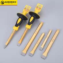 Flat chisel Factory wholesale 6 piece steel chisel set 300mm steel chisel plastic handle tip chisel flat chisel