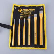 Flat chisel Factory wholesale 6 piece steel chisel set 300mm steel chisel plastic handle tip chisel flat chisel