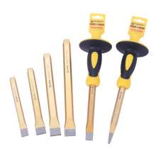 Flat chisel Factory wholesale 6 piece steel chisel set 300mm steel chisel plastic handle tip chisel flat chisel
