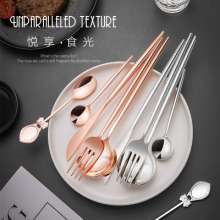 New product stainless steel soup spoon knife and fork family restaurant general western food tableware steak knife and fork dessert coffee spoon