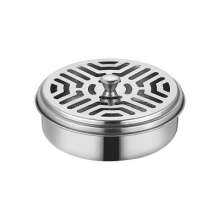 New product stainless steel mosquito coil box portable mosquito repellent outdoor with cover anti-mosquito coil box mosquito coil tray mosquito coil tray