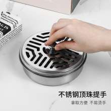 New product stainless steel mosquito coil box portable mosquito repellent outdoor with cover anti-mosquito coil box mosquito coil tray mosquito coil tray