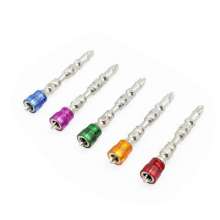 Color magnetic coil bit, cross bit, single and double head bit, electric screwdriver screwdriver bit, wind bit Tsui 65mm/110mm bit set