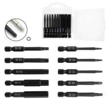 Hexagonal bit, wind bit, S2 alloy steel electric bit, inner hexagon electric screwdriver bit, screwdriver bit, magnetic bit