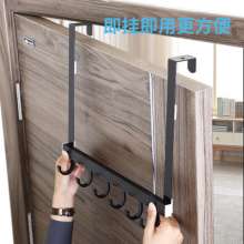 New thickened stainless steel door rear hook row hook 6 hook 8 hook free perforated door coat hook free nail coat hat hook