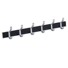 New space aluminum row hook movable clothes hook door rear row hook coat hook free punch aluminum alloy black hook