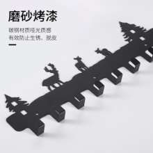 Nail-free seamless door behind the hook 6 hook 8 hook door back type creative coat hook coat hook metal storage rack