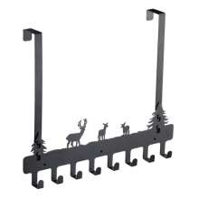 Nail-free seamless door behind the hook 6 hook 8 hook door back type creative coat hook coat hook metal storage rack