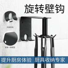 Stainless steel kitchen free punch rotation hook seamless hook spatula rack kitchen rack simple storage rack