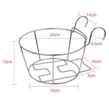 Kaiwang stainless steel balcony outdoor flower pot rack tray flower rack railing hanging pot rack guardrail window sill rack