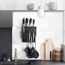 Nail-free stainless steel knife holder kitchen multi-function chopping board rack kitchen knife rack storage supplies rack floor spatula rack