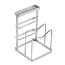 Stainless steel flat knife plate holder pot cover cutting board rack kitchen multifunctional pot cover holder knife holder chopping board rack