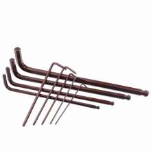 Nickel nickel-plated metric hexagon socket wrench. Extra long ball head screwdriver. Wrench. Hardware tool. Hexagonal hexagonal hexagonal wrench