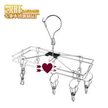 Stainless steel square sock rack 8 clip bold 2.5 line hanging sock rack drying rack underwear pantyhose clip factory direct sales