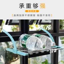 Stainless steel balcony drying rack hanging type multifunctional folding balcony drying rack window sill towel shoe drying rack