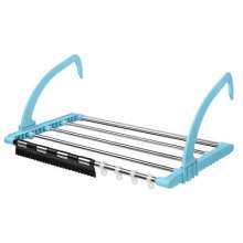 Stainless steel balcony drying rack hanging type multifunctional folding balcony drying rack window sill towel shoe drying rack