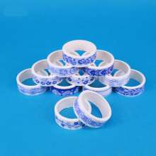 Chinese style element blue and white porcelain creative simple hand tearing and paper tape DIY hand account decorative tape custom