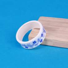 Chinese style element blue and white porcelain creative simple hand tearing and paper tape DIY hand account decorative tape custom
