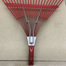 Garden leaf rake wooden handle leaf gardening deciduous weeding household crawler rake grasser rake iron fan rake iron rake