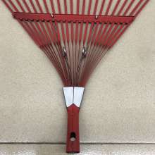 Garden leaf rake wooden handle leaf gardening deciduous weeding household crawler rake grasser rake iron fan rake iron rake