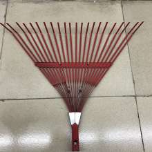 Garden leaf rake wooden handle leaf gardening deciduous weeding household crawler rake grasser rake iron fan rake iron rake