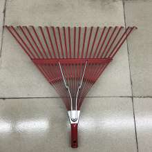 Garden leaf rake wooden handle leaf gardening deciduous weeding household crawler rake grasser rake iron fan rake iron rake