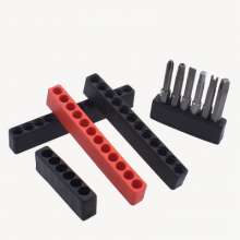 Wind batch head storage bar soft rubber soft seat 6.35m wind batch Tsui. Wind batch Tsui. Storage bar. Hexagon handle storage box 6 holes 10 holes 12 holes storage seat