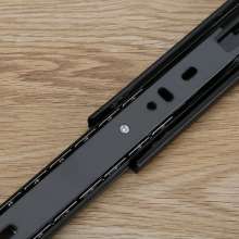 3508-35 wide-0.6-0.7 thick three-section three-fold steel ball furniture drawer mute slide rail track slide