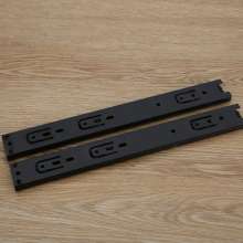 3508-35 wide-0.6-0.7 thick three-section three-fold steel ball furniture drawer mute slide rail track slide