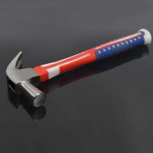 British-style claw hammer with plastic handle Multifunctional flag handle nail pull hammer High carbon steel construction home decoration hammer