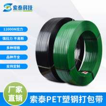 Factory direct plastic steel belt packing belt pet plastic steel belt green plastic steel 1608 steel plastic belt packaging strap