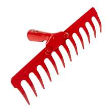 Shuangjie Hardware Red leaf rake. 12 tooth leaf rake. Shovel hoe hand tool nail rake loosening tool rake. Rake