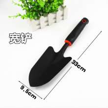 Four-piece gardening set with black plastic handle Potted flower shovel dual-use hoe shovel agricultural shovel garden tool set