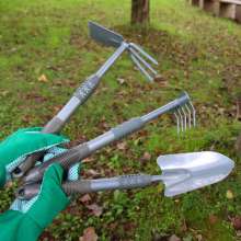 Gardening tool shovel planting small shovel potted shovel hoe rake planting garden suit flower three-piece set