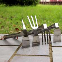 Four-piece stainless steel gardening dual-use hoe rake pick pick shovel garden hardware agricultural tools