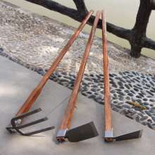 1.2 meters long hoe with wooden handle anti-off hoe wide-face hoe three-tooth rake vegetable farming tools agricultural gardening tools