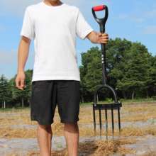 Outdoor wasteland tool, earth-turning artifact, deep turner, rake, agricultural manual turning ground, loosening soil, digging ground, turning fork, hoe