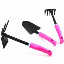 Gardening tools three-piece large shovel loose soil hoe rake home set garden potted outdoor planting tools