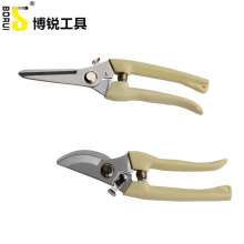Borui ivory handle garden shears branch shears fruit branch shears garden shears elbow branch shears garden shears pruning shears fruit tree shears BR-1025 direct shear BR-1026 curved shears