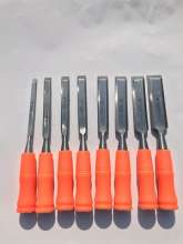 Woodworking chisels. Small big flat chisel. Mu Zhao carving flower slotting chisel. Flat shovel and round chisel tool set